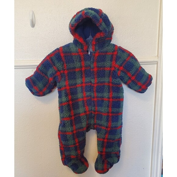 Little Me Toddler Baby Plaid Teddy Bear One Piece Sherpa Fleece Jumpsuit… - Picture 16 of 16